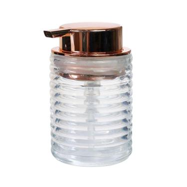 Imagem de Porta Sabonete Líquido De Vidro Gold Rose 300ml