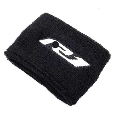 Imagem de BYYINGSUS Compatível com R1 YZF-R1 YZFR1 YZF R1M 2021 2022 2023 copo de reservatório de fluido de freio dianteiro motocicleta tanque de óleo meias acessórios (1 branco)