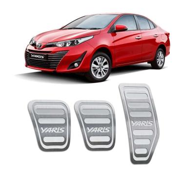 Imagem de Pedaleiras Manual Toyota Yaris 2018 2019 Prata