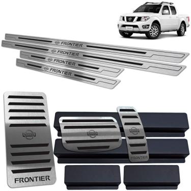 Imagem de Soleira Pedaleira Descanso Frontier 2005/2017 Preto BR Auto