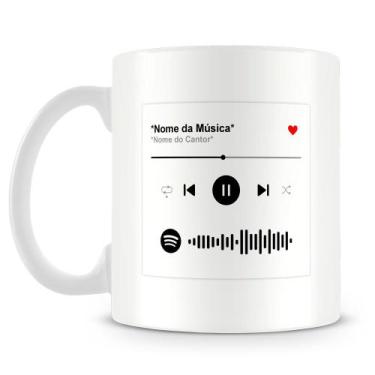 Imagem de Caneca Personalizada com Foto e Música do Spotify - Mod.6 - Amo Caneca