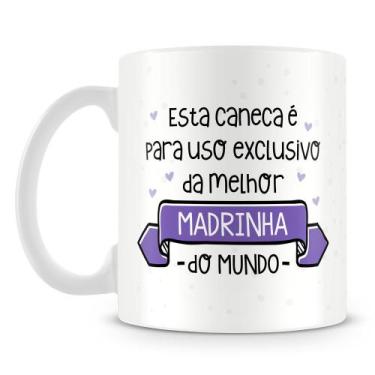 Imagem de Caneca Personalizada Uso Exclusivo da Madrinha com Foto - 325ml - Amo 