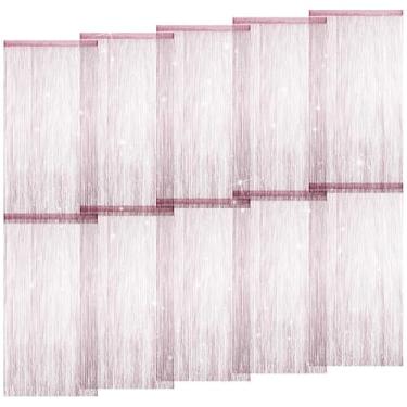 Imagem de VavoStocks Pacote com 10 cortinas de cordão de 99 x 199 cm para portas, divisória de quarto hippie com franjas suspensas, decoração de privacidade, cortinas com glitter para porta, janela, corredor