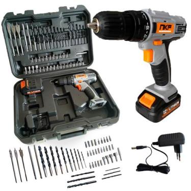 Imagem de Furadeira Parafusadeira à Bateria 12V com Maleta e 50 Acessórios FP12X