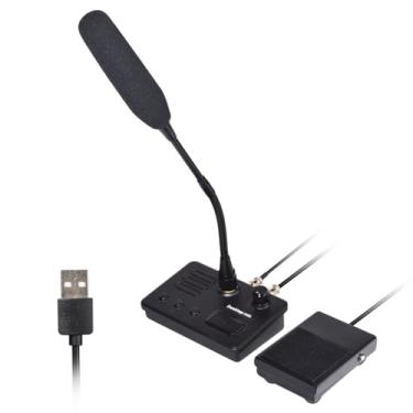 Imagem de HYSHIKRA Microfone de mesa USB universal com pedal para configurações personalizadas