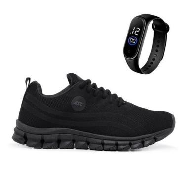 Imagem de Tenis Masculino Para Caminhada Academia Dia a Dia + Relógio Digital Fi