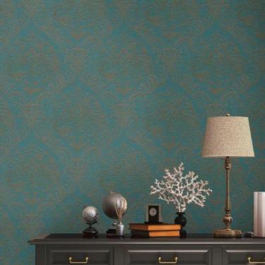 Imagem de Papel de Parede Metropolitan Stories 3 Arabesco Azul 391124MS
