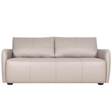 Imagem de Sofá Decorativo Sala de Estar Lily 2 Lugares 180cm Couro Off White - Gran Belo