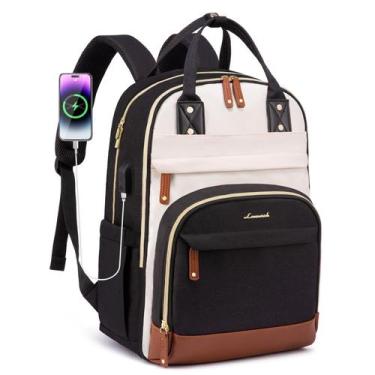 Imagem de Mochila LOVEVOOK para mulheres serve para laptop de 15,6" à prova d'ág