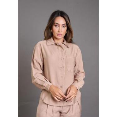 Imagem de Camisa Manga Longa Feminina Social Em Viscose com Bolso Cor:;Tamanho:M;Idade:Adulto;Genero:Feminino-Feminino
