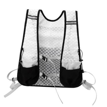 Imagem de KiBcsLic Colete de hidratação Mochila de hidratação Mochila com fivela ajustável Bolsa esportiva para atividades ao ar livre Pacote de água para caminhadas, White L 45x36x1cm
