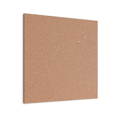 Imagem de U Brands Quadro de avisos de tela de cortiça quadrada, 53 x 59 cm, sem moldura, natural (2874U00-01)