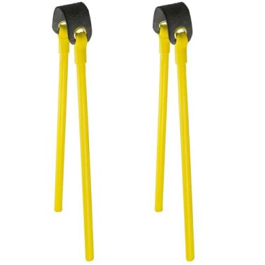 Imagem de Shappy Conjuntos de pulseiras de substituição de estilingue para substituição de estilingue de puxar pesado faixas de borracha elástica tubular para caça catapultas jogos ao ar livre (amarelo, 2 peças