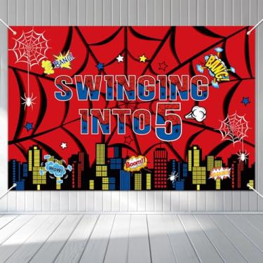 Imagem de SAVITA Decorações de Banner Aniversário Aranha, 100x150cm Tema de Desenho Animado Cenário Decoração Festa para Meninos e Meninas Chá Bebé Artigos Festas Aniversário (5)