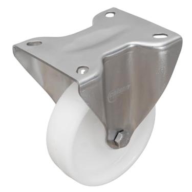 Imagem de Rodízio Fixo 5 polegadas Colson Aço Inox AISI 304 – Nylon Alta Resistência 170kg – Industrial, Panificadoras, Frigoríficos, Hospitais e Laboratórios