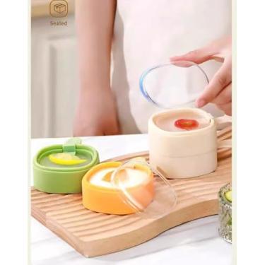 Imagem de Molde de sorvete caseiro de 3 camadas, caixa de silicone para fazer gelo em bastão de queijo, uso doméstico, molde de picolé multicamadas de grau alimentício com recurso de desmoldagem fácil (amarelo)