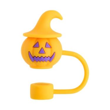 Imagem de Capa de silicone temática de Halloween para canudos de 8 a 10 mm, plugue 3D reutilizável para acessórios de bebida (estilo 4)