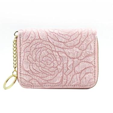 Imagem de Carteira de bolso frontal fina para mulheres, bolso frontal minimalista - fina e elegante, rosa, Minimalista