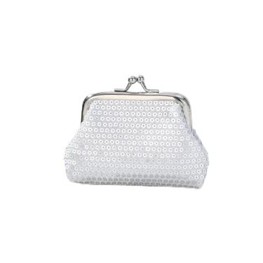 Imagem de Mini porta-moedas para mulheres, vintage, brilhante, porta-moedas, fecho de beijo, pequena carteira clutch de lantejoulas, bolsa prática para moedas, chaves, batons, acessórios, presente ideal para