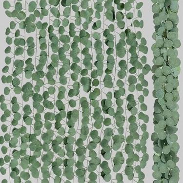 Imagem de 1/3/5 peças 2,2 m folhas artificiais casamento mesa de jantar guirlanda fundo de lareira decoração de casa plantas verdes tiras de vime (3 peças)