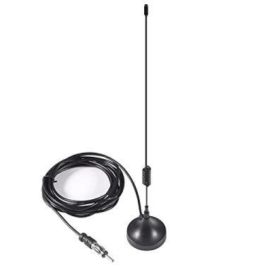 Imagem de Antena estéreo universal para carro, antena de rádio FM AM, base magnética, antena de rádio veicular para veículos, caminhões, SUV, caminhões, trailers, barco, carro, estéreo, rádio, rádio, unidade
