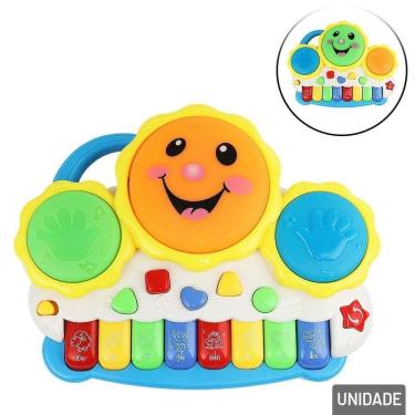 Imagem de Teclado Musical Infantil Bateria Color - Tudo em Caixa