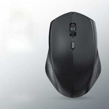 Imagem de Mouse sem fio – preto, alças laterais alimentadas por bateria para controle, mouse adequado para viagens, compatível com baterias do receptor USB Wins Laptop não incluídas