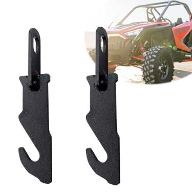 Imagem de HJSIUTV Fechaduras de porta UTV, 1 par de travas fáceis antiferrugem extensão de ventilação de aumento de fluxo de ar de 9 cm, compatível com RZR XP 1000/XP 4 1000/Turbo/Turbo S/900, preto