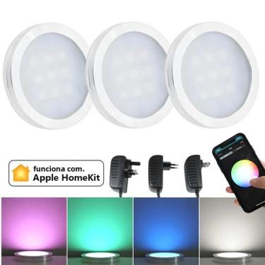 Imagem de Luz LED RGB Para Abaixo Do Armário 2-9 Peças WiFi Regulável Lâmpada De
