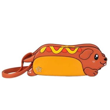 Imagem de Squishable /Bolsa transversal para cachorro-quente Dachshund