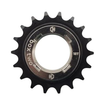 Imagem de Box Duas rodas livres de velocidade única 18T compatíveis com correntes de 1/8 polegada e 3/32 polegadas, preto ED e niquelado com acabamento gravado a laser | Preto