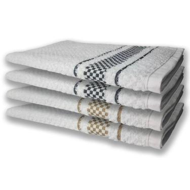 Imagem de 4 Panos De Prato Atoalhado Felpudo Premium Preto+marrom