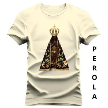 Imagem de Camiseta Unissex Camisa Estampada Nossa Senhora Aparecida 100% Algodão