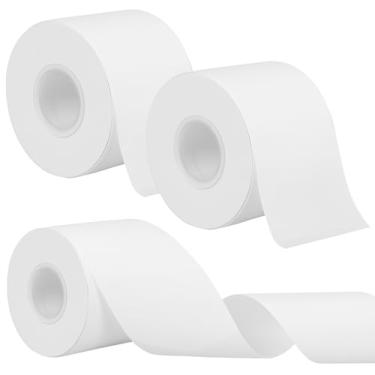 Imagem de Fita de gorgorão branca com 3 rolos, 7,6 cm x 25 m – fita de poliéster sólido, laço faça você mesmo fita de gorgorão para embrulho de presente, decoração de casamento, acessórios de cabelo e projetos