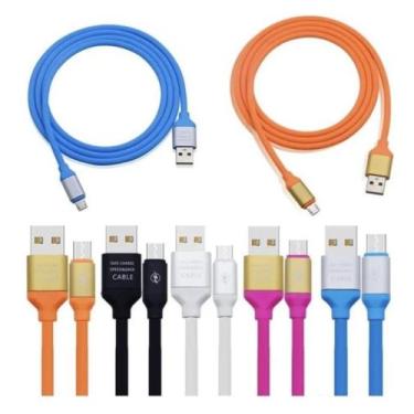 Imagem de Cabo 1.5m Usb Com Entrada Usb Saída V8/ MICRO - COLORIDO - INOVA