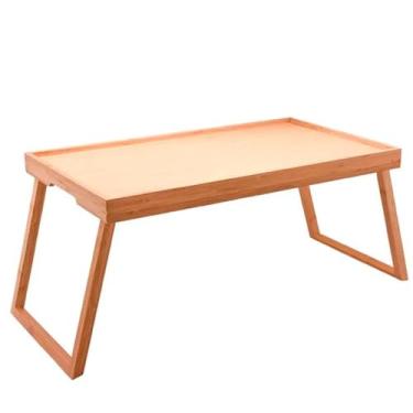 Imagem de Bandeja para Café da Manhã Bambu com Pé 26x53x30cm Kenya