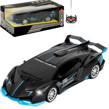 Imagem de Carrinho De Controle Remoto Bugatti Brinquedo Corrida Veloz Com Luz Recarregavel Preto Kizumba