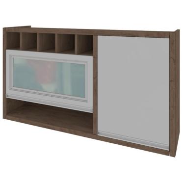 Imagem de Armário Aéreo Stella 2 Portas com Vidro Indekes