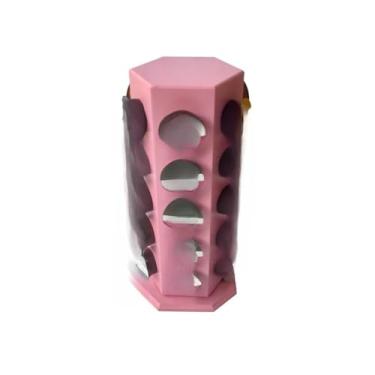 Imagem de Porta Cápsulas Giratório para 30 Cápsulas de Café - Organizador para Cantinho do Café, Prático e Elegante( ROSA_CLARO )