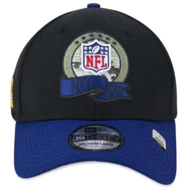 Imagem de BONÉ NEW ERA 3930 NFL SHIELD SALUTE TO SERVICE STRETCH FIT NFP23BON159 PRETO AZUL-Masculino