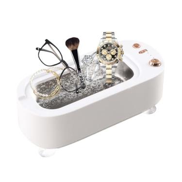 Imagem de "Máquina profissional de limpeza ultrassônica de joias de 48 kHz com temporizador digital e tanque de aço inoxidável 304 – para joias, dentaduras, óculos, anéis, moedas, medalhas, pulseiras de relógio