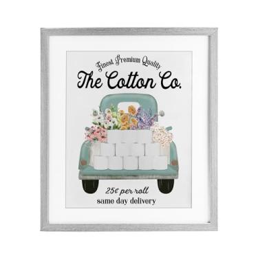 Imagem de Stupell Industries Impressão emoldurada branca de caminhão de entrega de papel higiênico sob vidro, design por Lettered and Lined, 16 x 13