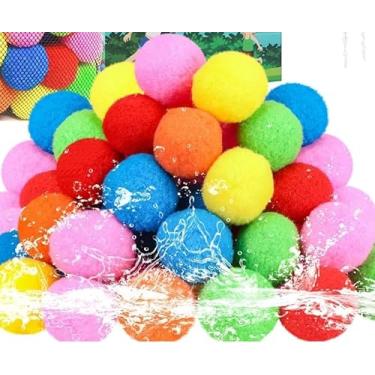 Imagem de 1110pcs Water Balloons Quick Fill Water for Pools, Fighting, Water Companions, Water Balloons for Outdoor Family, Friends, Backyard Summer Splash Party Gift (60pcs - Reusable Sponge Water Balls)