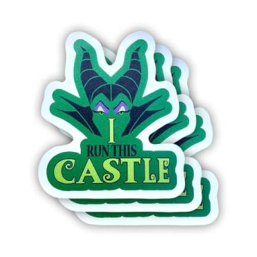 Imagem de (3 peças) Adesivo I Run This Castle com frases motivacionais sarcásticas com citação humorística decalque de vinil para Kindle, laptop, garrafa de água, capacete rígido de telefone, adesivo de citação