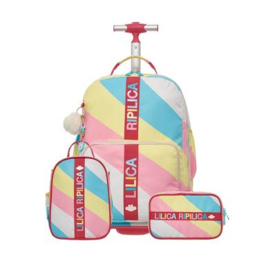 Imagem de Mochila Rodas Lancheira Estojo Box Lilica Ripilica Vibrant