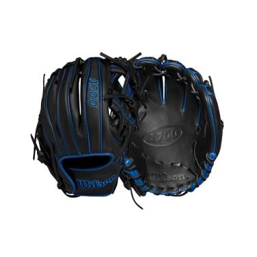 Imagem de Wilson Luva de beisebol 2024 A700 PF 28,6 cm - Preto/Royal, arremesso para mão direita