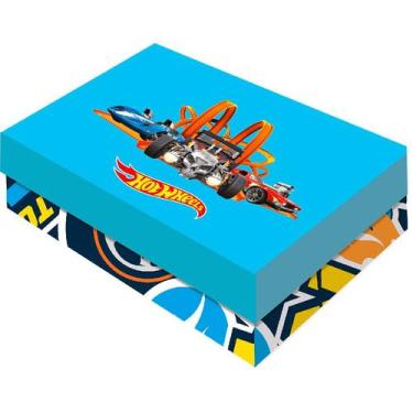 Imagem de Caixa para Presente Retangular G - Hot Wheels - 1 unidade - Festcolor 