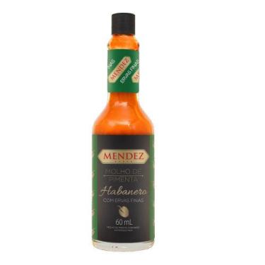 Imagem de Molho De Pimenta Mendez 60Ml Habanero Ervas Finas Em Vidro