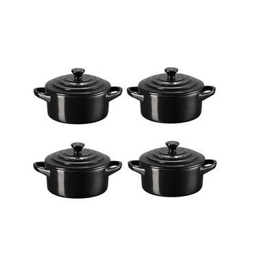Imagem de KIT CONJUNTO 4 MINI COCOTTE LE CREUSET 250ML 10CM BLACK ONYX