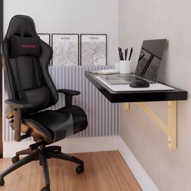 Imagem de Mesa Escritorio De Trabalho Em Casa Estante Organizar Papeis